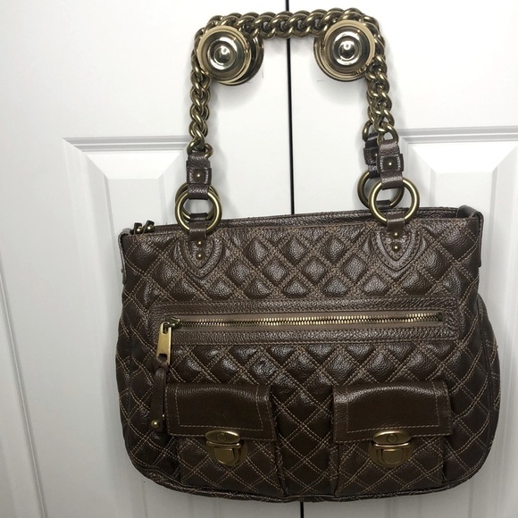 Marc Jacobs Vintage Quilted Brown Leather Large Bag - Picture 1 of 16